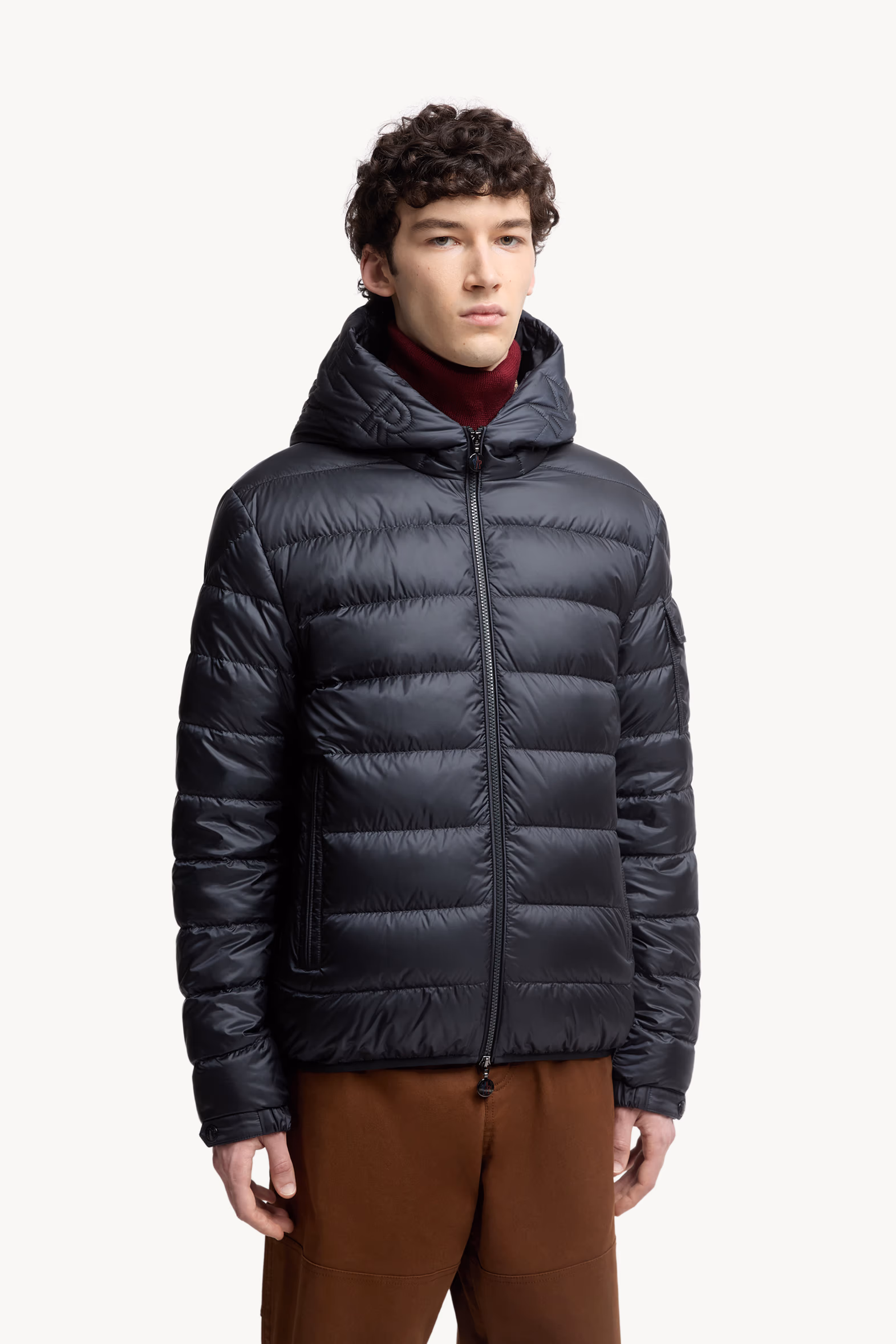 Najan Hooded Short Down Jacket Men Blue Moncler 3